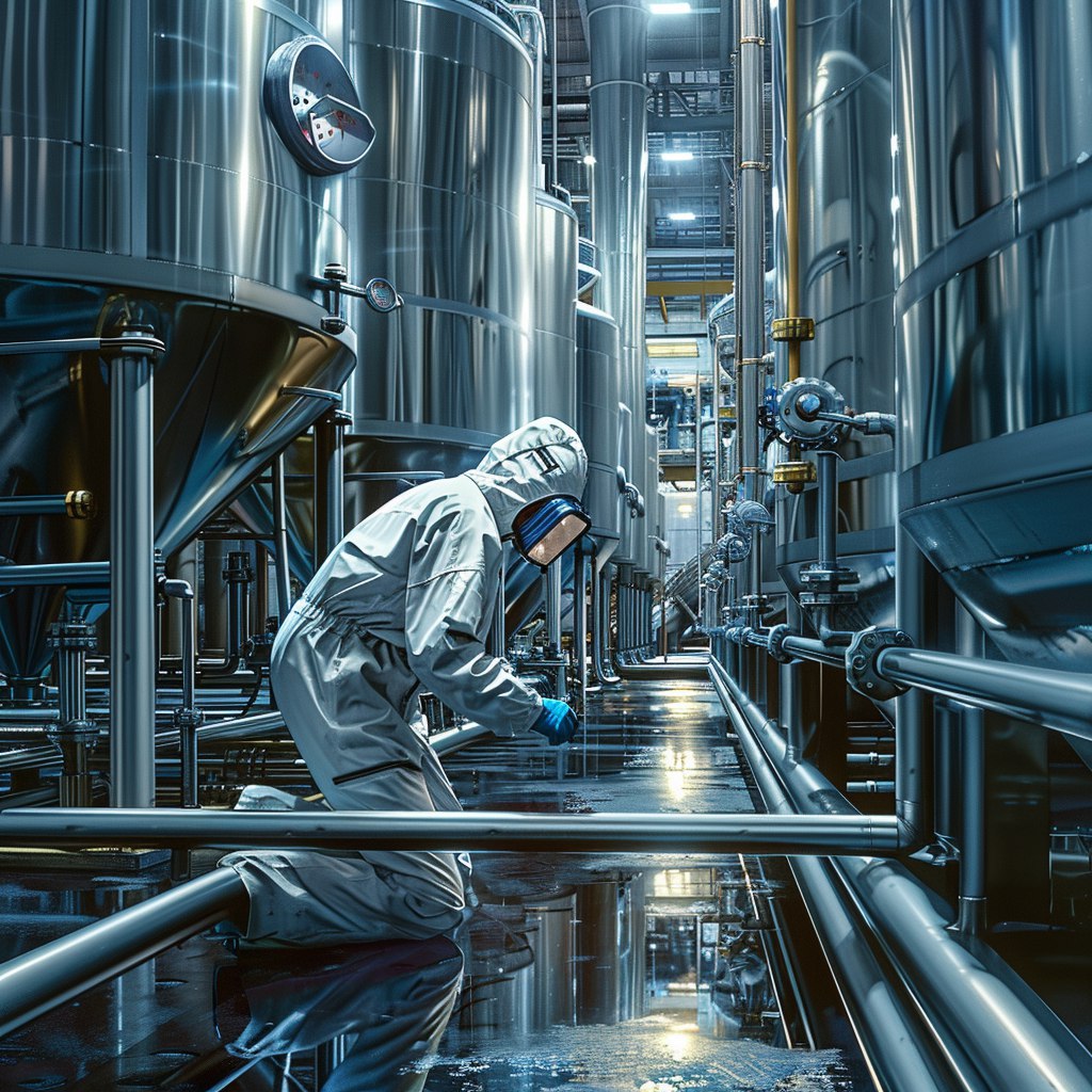 worker on laboratorium